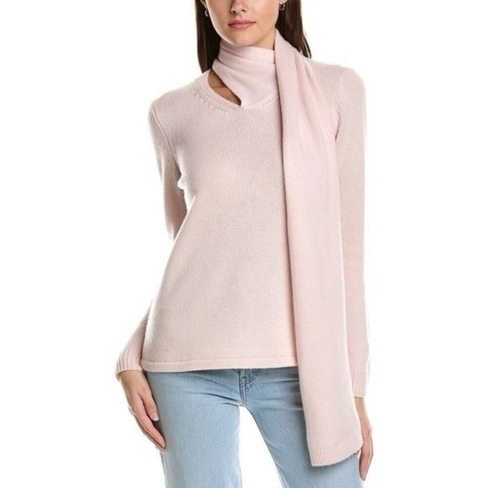 J. McLauGhlin 100% Cashmere Wrap Turtleneck Sweater XS Quiet Luxury Old Money